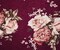 Deep Burgundy-Multi Poly Floral Printed Onion Skin Jersey Knit Fabric By the Yard